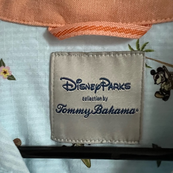 Disney Parks Tommy Bahama Mickey Mouse Button Down Shirt Light Blue M New Tags - Picture 4 of 6